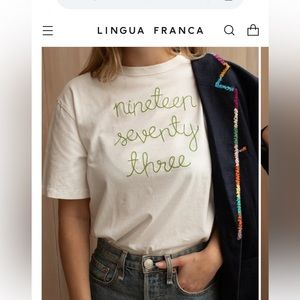 NWT Lingua Franca “nineteen seventy three” tshirt size 3X